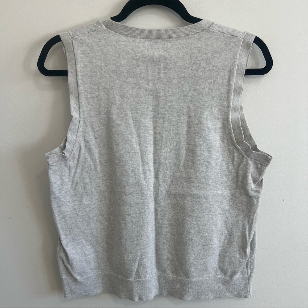 J. Crew Light Gray Sweater Tank Sweater Vest Classic Shell Minimalist Career - Picture 5 of 6